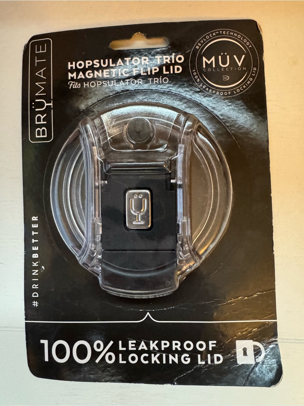 BrüMate Hopsulator Trio Magnetic Flip Lid - Black